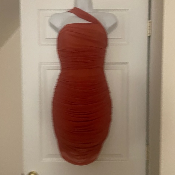 Michael Costello x Revolve Honor Mini Dress in Rust - Picture 2 of 8